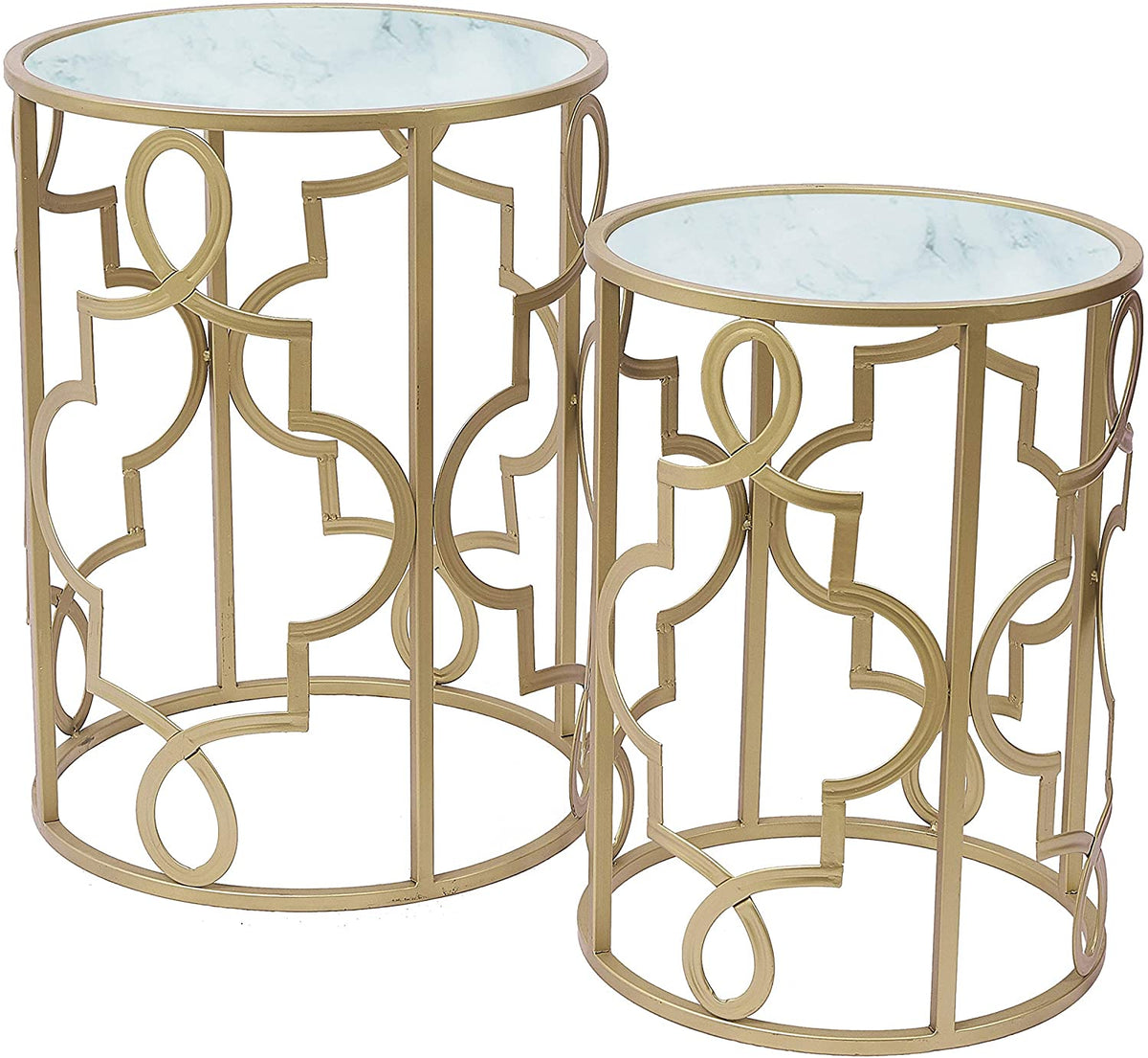 Compact Round Nesting Side Tables – Set of 2